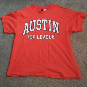 Small Orange H&M "Austin Top League" Tee